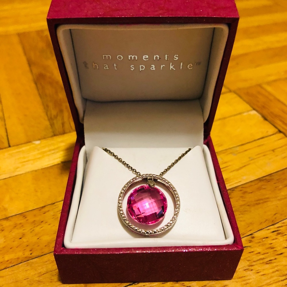 Helzberg Diamonds - pink gem necklace